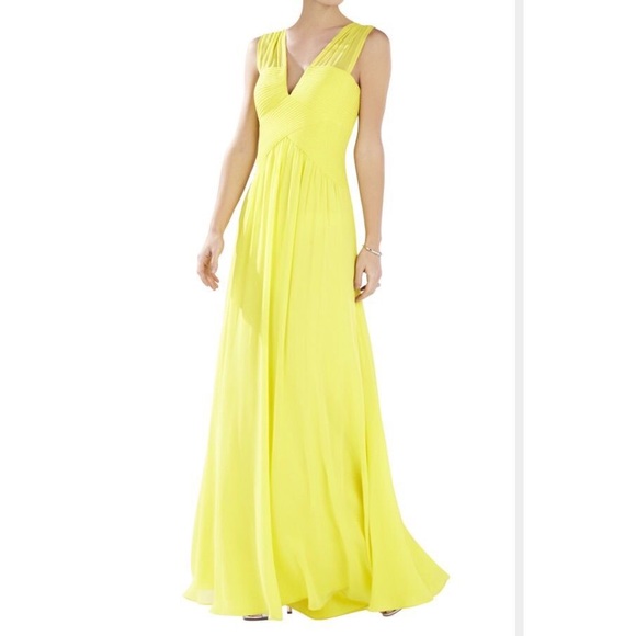 bcbg yellow gown
